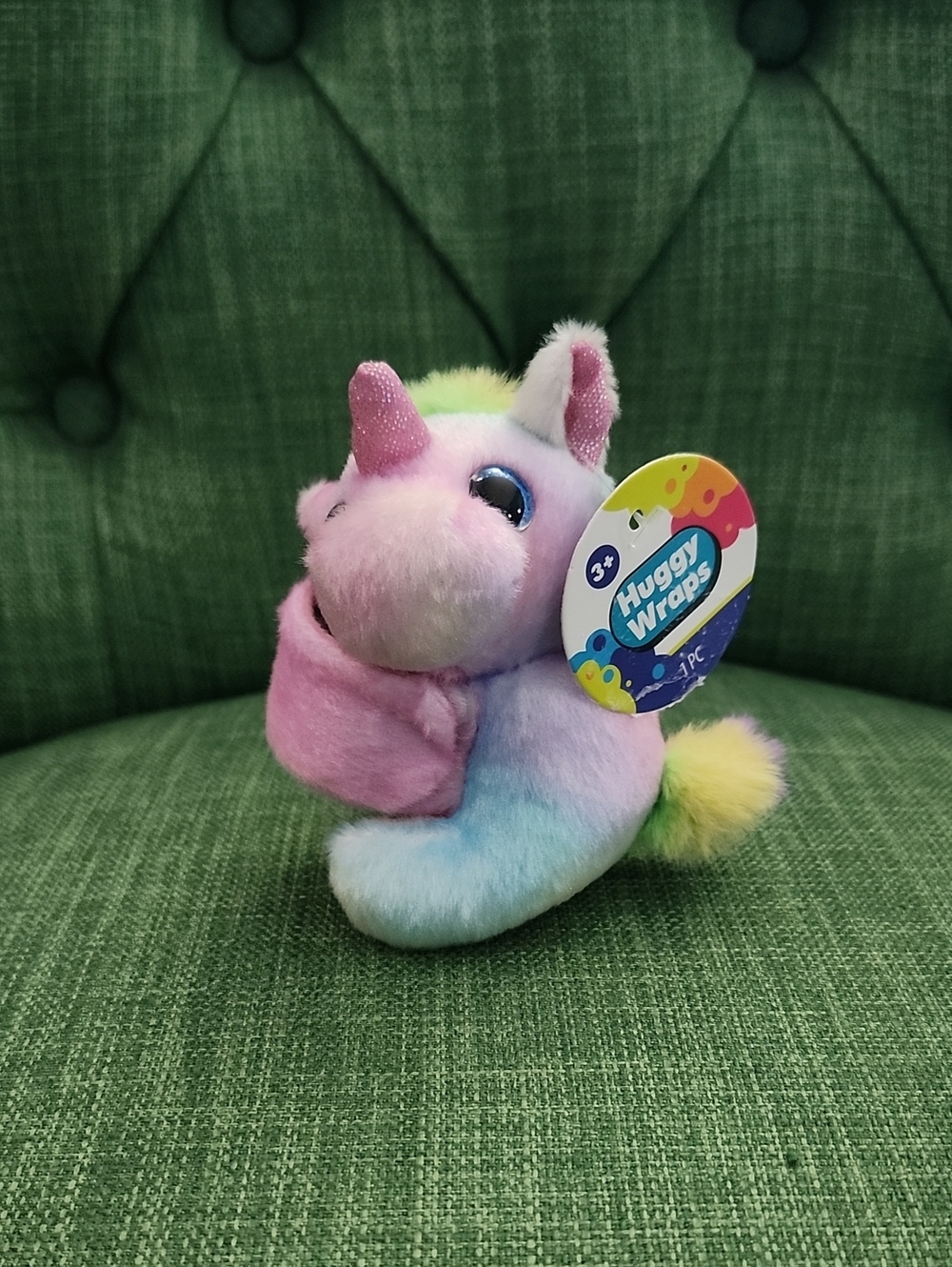 Huggy Wraps Rainbow Plush Unicorn Kids Slap Bracelet Toy